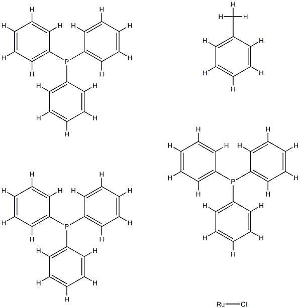 Chlorohydridotris(triphenylphosphine) rutheniuM(II) toluene adduct Structure