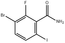 3-溴-2-氟-6-碘苯甲酰胺 结构式