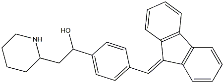 α-[4-(9H-Fluoren-9-ylidenemethyl)phenyl]-2-piperidineethanol,21826-41-5,结构式