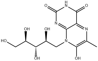7-羟基-6-甲基-8-((2S,3S,4R)-2,3,4,5-四羟基戊基)蝶啶-2,4(3H,8H)-二酮, 2184-54-5, 结构式