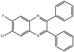 6-chloro-7-fluoro-2,3-diphenylquinoxaline Structure