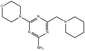 1,3,5-Triazin-2-aMine,4-(4-Morpholinyl)-6-(1-piperidinylMethyl)- 结构式