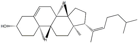 コレスタ-5,20(22)-ジエン-3β-オール 化学構造式