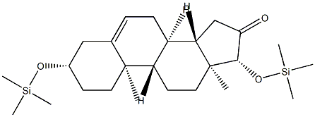 3β,17β-ビス(トリメチルシロキシ)アンドロスタ-5-エン-16-オン 化学構造式