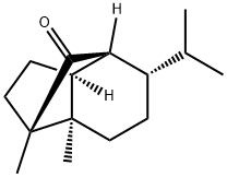 (1S,3aα)-オクタヒドロ-1,7aα-ジメチル-5α-イソプロピル-1,4β-メタノ-1H-インデン-8-オン 化学構造式