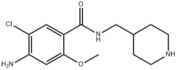 4-Amino-N-((4-piperidinyl)methyl)-5-chloro-2-methoxybenzamide Struktur