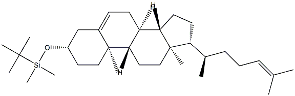 [(3β)-Cholesta-5,24-dien-3-yloxy](1,1-diMethylethyl)diMethylsilane Structure