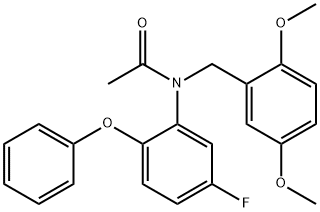 N-(2,5-二甲氧基苄基)-N-(5-氟-2-苯氧基苯基)乙酰胺, 220551-92-8, 结构式