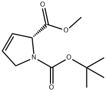 Boc-3,4-dehydro-D-proline Methyl ester 化学構造式