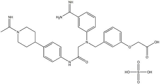 Acetic acid, 2-[3-[[[3-(aMinoiMinoMethyl)phenyl][2-[[4-[1-(1-iMinoethyl)-4-piperidinyl]phenyl]aMino]-2-oxoethyl]aMino]Methyl]phenoxy]-, sulfate (1:1) Structure