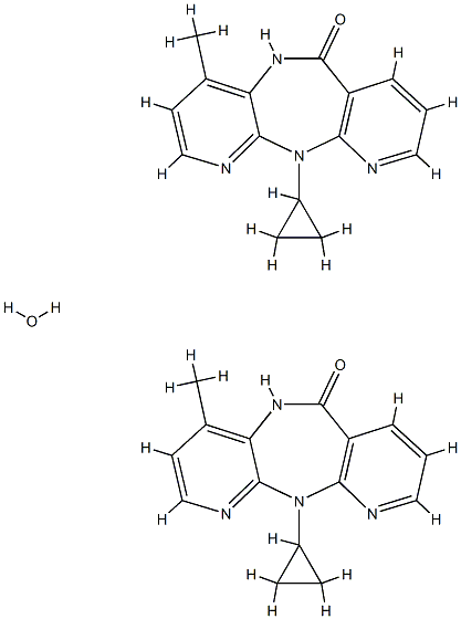 11-Cyclopropyl-5,11-dihydro-4-methyl-6H-dipyrido[3,2-b:2′,3′-e][1,4]diazepin-6-one Struktur