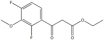 2,4-二氟-3-甲氧基苯甲酰乙酸乙酯, 221221-12-1, 结构式