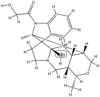 (19R)-17,19-Epoxy-1-(hydroxyacetyl)curan-3-ol Struktur