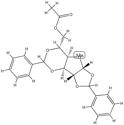 1-O,2-O:3-O,5-O-Dibenzylidene-α-D-glucofuranose acetate Structure