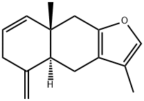 (4aS)-4,4a,5,6,8a,9-Hexahydro-3,8aβ-dimethyl-5-methylenenaphtho[2,3-b]furan 结构式