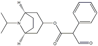 rac-(R*)-α-ホルミルベンゼン酢酸(1β,5β)-8-(1-メチルエチル)-8-アザビシクロ[3.2.1]オクタン-3α-イル 化学構造式