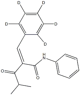 N-4-Phenyl α-Benzylidene-d5 IsobutyrylacetaMide Structure