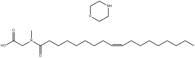 N-メチル-N-[(Z)-1-オキソ-9-オクタデセニル]グリシン・モルホリン 化学構造式
