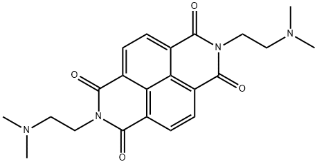 N,N'-ビス[2-(ジメチルアミノ)エチル]-1,8:4,5-ナフタレンテトラカルボキシジイミド 化学構造式