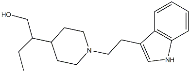 β-Ethyl-1-[2-(1H-indol-3-yl)ethyl]piperidine-4-ethanol Struktur