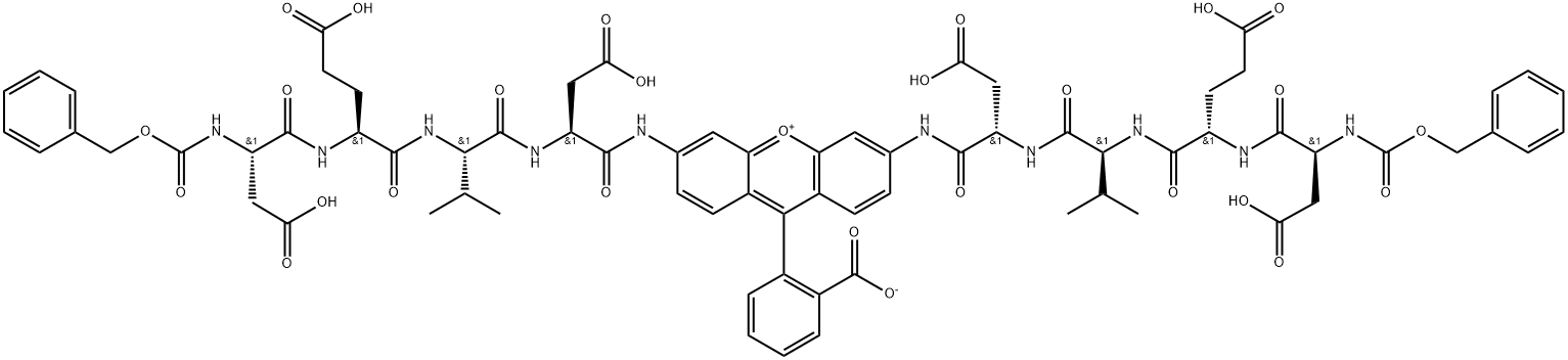(Z-ASP-GLU-VAL-ASP)2-RHODAMINE 110 Structure