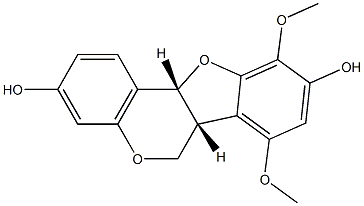 (6aR)-6aα,11aα-Dihydro-7,10-dimethoxy-6H-benzofuro[3,2-c][1]benzopyran-3,9-diol Structure