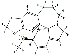 1,2,6,7-テトラデヒドロ-3α-メトキシ-15,16-[メチレンビス(オキシ)]-11a-ホモエリトリナン 化学構造式