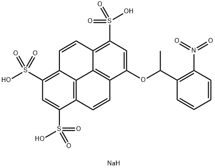 8-Hydroxypyrene-1,3,6-tris-sulfonicacid-8-1-(2-nitrophenyl)ethylether Structure