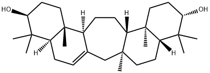 C(14a)-ホモ-27-ノルガンマセラ-14-エン-3β,21α-ジオール 化学構造式