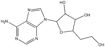 9-(5-脱氧-BETA-D-核-呋喃己糖基)-9H-嘌呤-6-胺 结构式