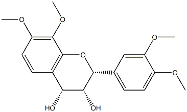 (2R)-3,4-Dihydro-7,8-dimethoxy-2α-(3,4-dimethoxyphenyl)-2H-1-benzopyran-3α,4α-diol 结构式
