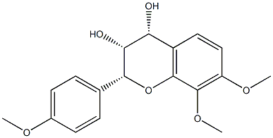 (2R)-3,4-ジヒドロ-7,8-ジメトキシ-2α-(4-メトキシフェニル)-2H-1-ベンゾピラン-3α,4α-ジオール 化学構造式