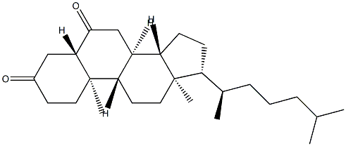 5α-コレスタン-3,6-ジオン 化学構造式