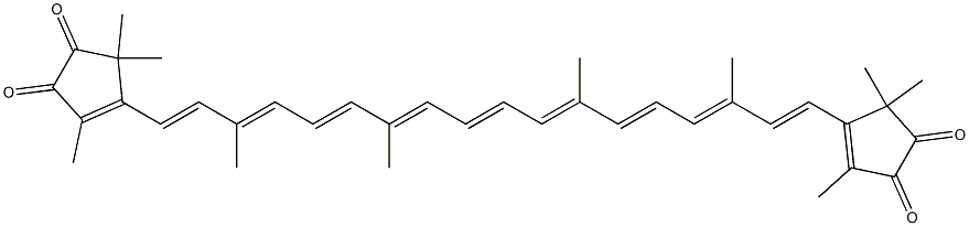 2,2'-ジノル-β,β-カロテン-3,3',4,4'-テトラオン 化学構造式