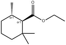 Cyclohexanecarboxylicacid, 2,2,6-trimethyl-, ethyl ester, (1R,6S)-rel-, 22471-55-2, 结构式