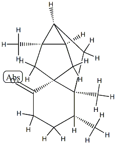 (1S)-1aβ,2,4,5,6,6a,7,7aβ-Octahydro-1,6β,6aβ-trimethyl-1α,2aα-methano-2aH-cyclopropa[b]naphthalen-3(1H)-one Struktur