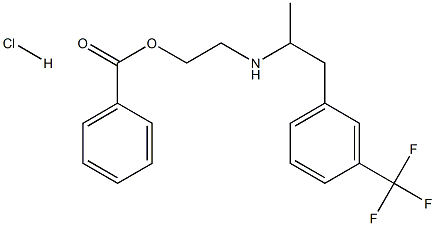 (±)-2-[[1-methyl-2-[3-(trifluoromethyl)phenyl]ethyl]amino]ethyl benzoate hydrochloride Structure