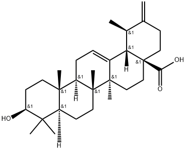 3β-Hydroxyurs-12,20(30)-dien-28-oic acid Struktur