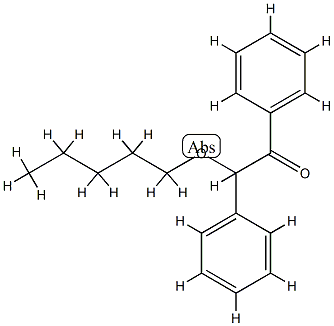 α-Phenyl-α-pentyloxyacetophenone 结构式