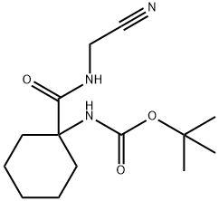 N-[1-[[(cyanomethyl)amino]carbonyl]cyclohexyl]-, 1,1-dimethylethyl ester Structure