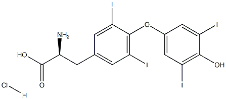 L-Tyrosine,o-(4-hydroxy-3.5-diiodophenyl)-3,5-diiodo-,hydrochlonide 化学構造式