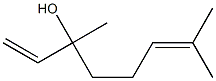 rac-(R*)-3,7-ジメチル-1,6-オクタジエン-3-オール 化学構造式