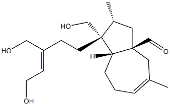 (1R)-1,2,3,3a,4,7,8,8aβ-Octahydro-1-[(Z)-5-hydroxy-3-hydroxymethyl-3-pentenyl]-1α-hydroxymethyl-2α,5-dimethyl-3aβ-azulenecarbaldehyde 结构式