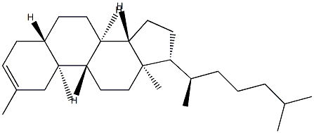 2-メチル-5α-コレスタ-2-エン 化学構造式