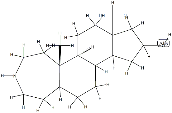 3-アザ-A-ホモ-5β-アンドロスタン-16β-オール 化学構造式