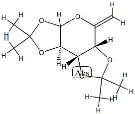 1-O,2-O:3-O,4-O-Bis(1-methylethylidene)-6-deoxy-β-L-arabino-5-hexenopyranose Struktur
