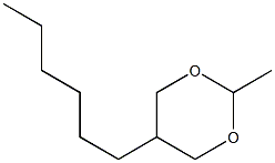 5β-Hexyl-2α-methyl-1,3-dioxane 结构式