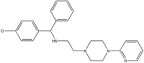 1-[2-[(p-Chloro-α-phenylbenzyl)amino]ethyl]-4-(2-pyridyl)piperazine Structure