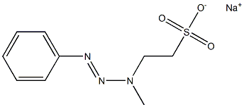 2-(1-Methyl-3-phenyl-2-triazeno)ethane-1-sulfonic acid sodium salt 结构式