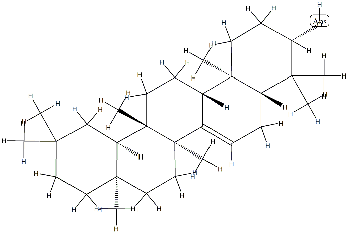 D:C-Friedoolean-7-en-3β-ol Struktur